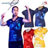 GRAND SPORT เสื้อแบดมินตัน  เสื้อกีฬาแขนสั้นหญิงแบบ SEA GAMES 2021 เสื้อพิมส์ลายแขนสั้น รหัส 072-052 (ใส่ธงชาติ-ชื่อได้)