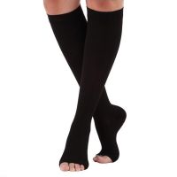 【jw】☈﹊✽  S-XXL Compression Stockings Calf Riding Socks Stretch Toe Knee-Length Suitable Varicose Vein Stocking