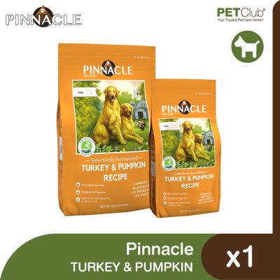 [PETClub] Pinnacle Turkey &amp; Pumpkin - อาหารเม็ดสุนัขสูตรไก่งวงและฟักทอง 2 ขนาด [1.8kg,9.9kg]