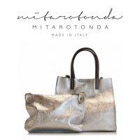 MITAROTONDA MILANO-SILVER กระเป๋าหนัง