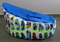 Race car baby bean bag chair blue chevron kids harness beanbag sofa seat - cotton sofa strollers