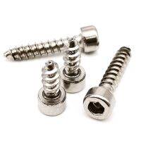 10/50pcs M2 M2.6 M3 M3.5 M4 M5 M6 304 A2-70 Stainless Steel Allen Hex Hexagon Socket Cap Head Self Tapping Wood Screw L 4-50mm