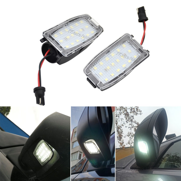 2x-สำหรับ-volvo-s60-s80-v70-xc70-land-rover-discovery-freelander-led-ภายใต้กระจก-puddle-โคมไฟกระจกมองหลังด้านข้าง-light