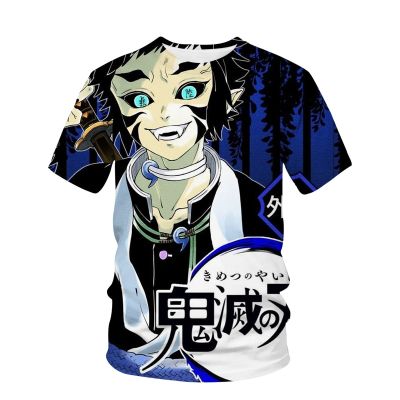 Anime Demon Slayer Kimetsu เสื้อยืดเด็กคอสเพลย์ฤดูร้อนแขนสั้นเสื้อผ้าเด็กการ์ตูน Ghost Blade เสื้อยืดกราฟิก