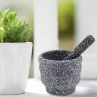 【JH】 Spice Crusher Resin Bowl Mortar Pestle Pepper Grinder Garlic Mixing Press Tools