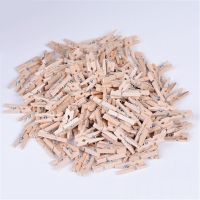 50 PCS  Mini Spring Wood Clips Clothes Photo Paper Peg Pin Clothespin Craft Clips Party Home Decoration 25mm Clips Pins Tacks