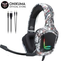 ONIKUMA K20 PS4 Headset casque PC Gamer Stereo Gaming Headphones with Mic/Led Light for XBox One/Laptop Tablet