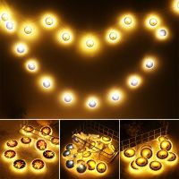 AJOQNU อุปกรณ์ปาร์ตี้10 Leds Star Moon Ramadan Kareem โคมไฟเทศกาล Eid Mubarak สายหลอดไฟ Led