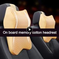 Portable Memory Foam Pillow Mesh Fravel Neck Cushion Breathable Travel Neck Cushion Universal Car Accessories Headrest Seat Cushions