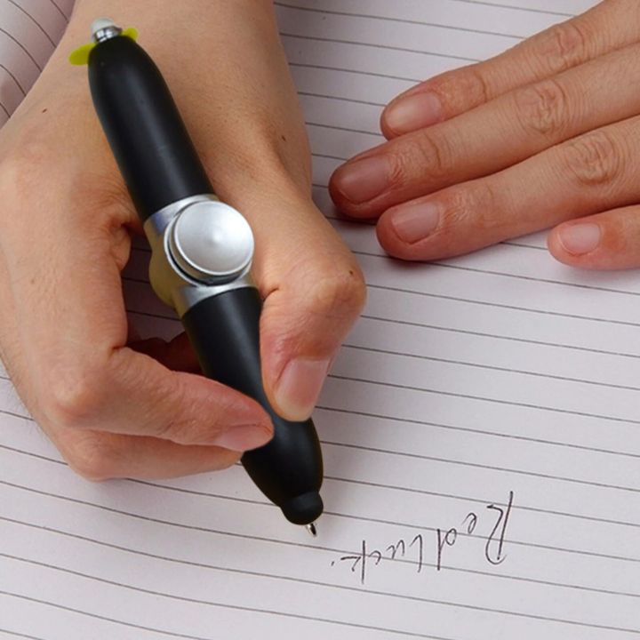 ปากกาสไตลัสหมุนได้สำหรับเล่นเกมปากกาลูกลื่นไฟ-led-ปากกาไจโร1ชิ้นปากกาเครื่องเขียนเด็กเล่นสำหรับเด็กปากกาของขวัญคริสต์มาส
