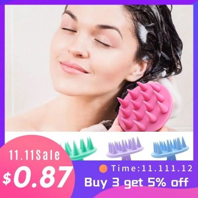 【CC】 Silicone Shampoo Scalp Hair Massager Massage Comb Shower hair