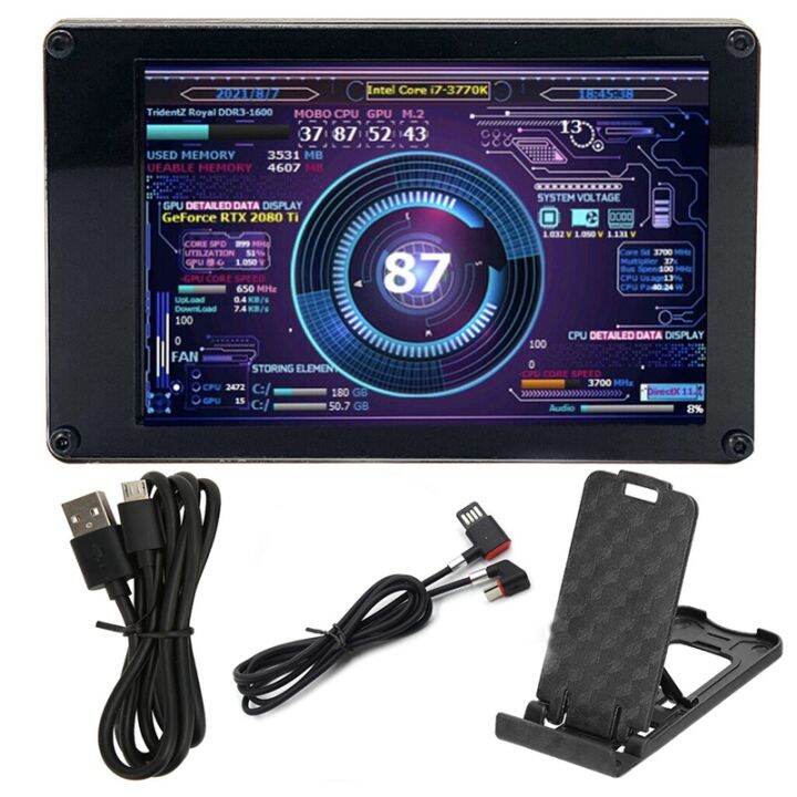 3-5-inch-aida64-chassis-display-elbow-data-cable-type-c-bracket-kit-ips-lcd-320x480-usb-computer-secondary-screen