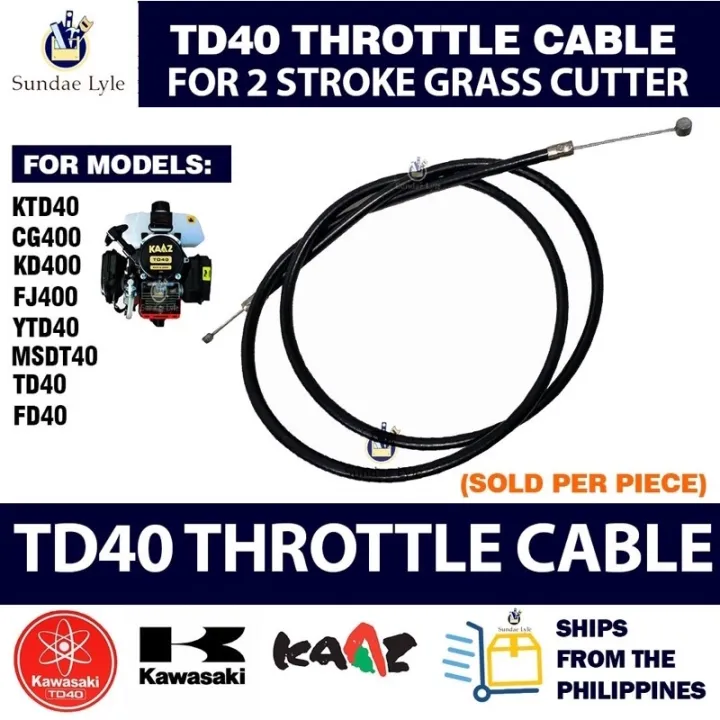 Throttle Cable for TD40 FD40 Kawasaki 2 stroke Grass Cutter Brush ...