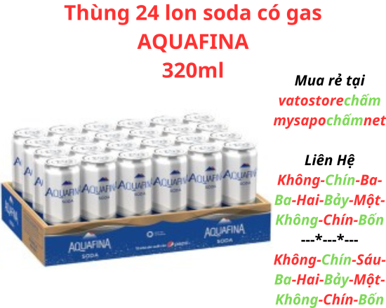 Thùng 24 lon nước soda aquafina lon 320ml lốc 6 lon nước soda aquafina lon - ảnh sản phẩm 1