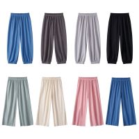 【CC】 2-14 Years Boys Pants Pleated Soft Cotton Sport Enfant Garcon Kids Children Leisure Wide-leg Trousers