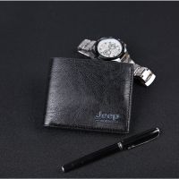 Mens Wallets Business Type Bifold Closure Fashion PU Leather Wallet Billfold Purse