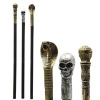 【cw】 Funny Halloween Snake Skull Scepter Toy Carved Pharaoh Magical Wands Magic Stick Cosplay Props Kids Toys