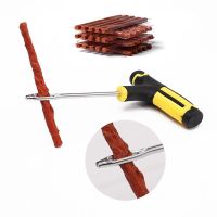 Car Tire Repair Tools Kit with Rubber Strips Tubeless Tyre Puncture Studding Plug Set for AutoTruck Motorcycle Emergency Repairs Tire Repair ToolsTire