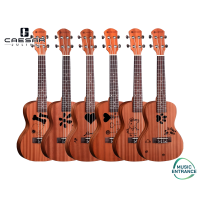 Caesar U-243 Ukulele Concert อูคูเลเล่ U243 ไซด์มาตรฐาน คอนเสิร์ต 24นิ้ว ลายฉลุ น่ารัก พร้อมของแถมเพียบ