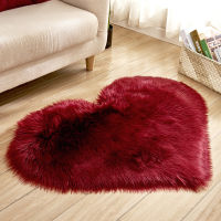 Modern GrayRoseWhite Heart Shaped Faux Fur Rugs And long plush Carpets For Home Living Room Bedroom Fluffy Mat Super Shaggy