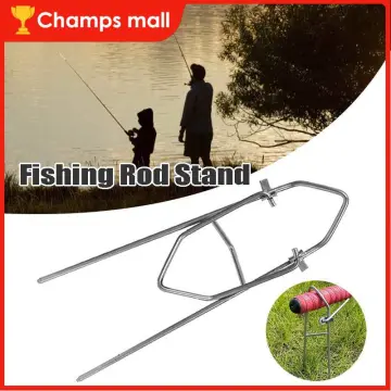 Cheap 30/40/50cm Ground Spike Fishing Pole Stand Fishing Rod Support  Fishing Rod Holder Ground Rod Holder