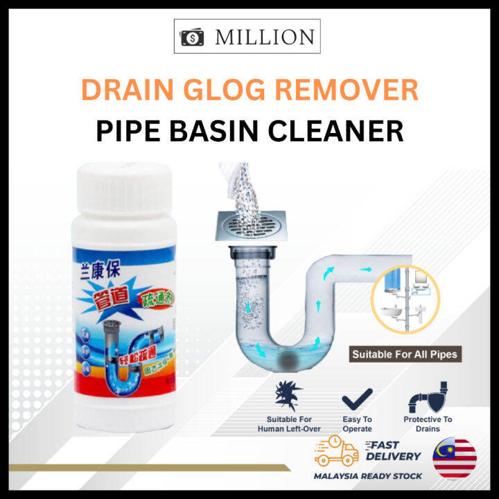 [MILLION] CLOG PIPE REMOVER Drain Pipe Basin Cleaner Clogged Drainage ...