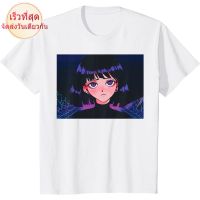 เสื้อยืด ผ้าฝ้าย พิมพ์ลายอนิเมะ Vaporwave Aesthetic Waifu - Kawaii สไตล์ญี่ปุ่น สําหรับผู้ชายDIY เสื้อยืด  T22E