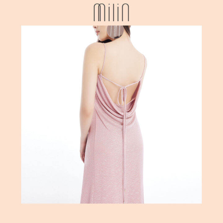 milin-glitter-front-drape-with-open-back-spaghetti-straps-dress-เดรสยาวสายสปาเกตตี้จับจีบเว้าหลังผ้ากลิตเตอร์ตกแต่งชิ้นผ้าจับจีบด้านหลัง-41-tipsy-martini-maxi-dress