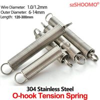 304 Stainless Steel Pullback Tension Cylindroid Helical Coil Small Mini Extension Spring WD mm 1.0mm 1.2mm Coil Springs