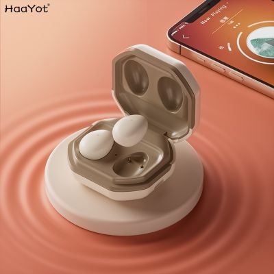 （Orange home earphone cover）   HAAYOT 2022ไร้สายหูฟังป้องกันเสียงขนาดเล็กอุปกรณ์บลูทูธเสียบหูที่มองไม่เห็นโทรศัพท์ TWS หูฟังหูฟังสำหรับ Music ทำงานกีฬาชุดหูฟัง