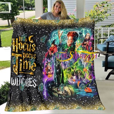 【CW】▼  Hocus Pocus Throw Blanket Horror Blankets for Beds Size Soft Bed Sheet Rome Cover Travle