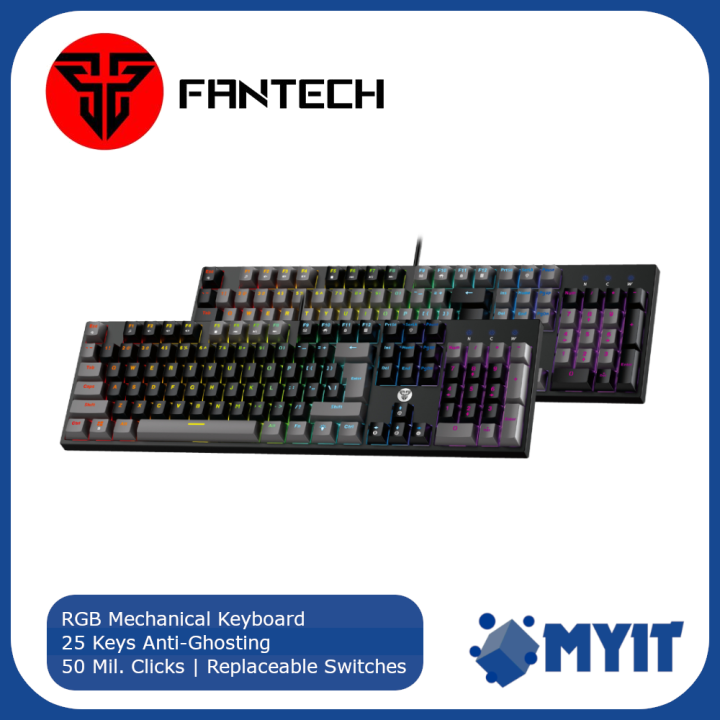 Fantech Atom Mk886 Mechanical Gaming Keyboard Full Size (Blue / Red