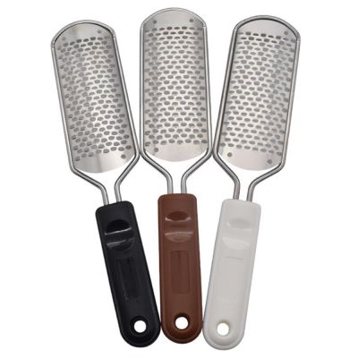【CW】 1pc Foot Rasp File Pedicure Stainless Steel Brush Scrubber Heel Callus Dead Skin Remover Exfoliating Professional Feet Care Tool