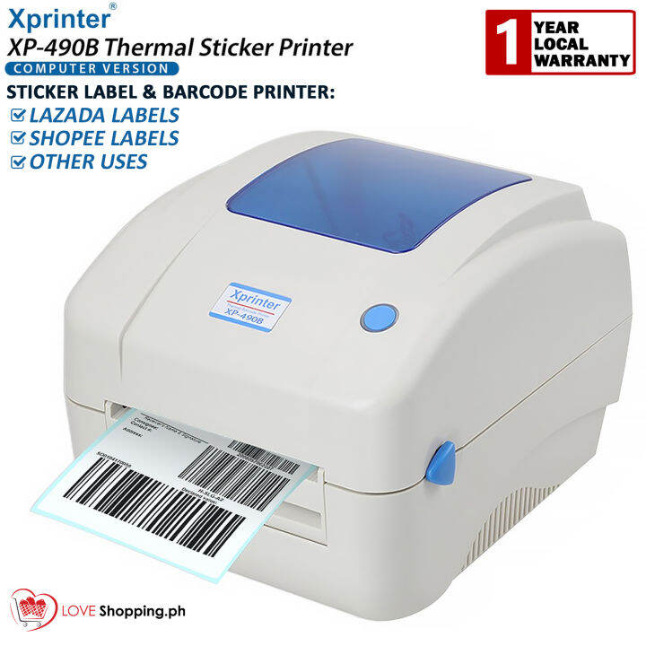 Xprinter XP490B Thermal Printer Barcode Printer Label Printer for