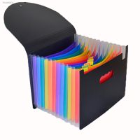 ☢ Expanding File Folder 13 Pockets black Accordion A4 folder Document Bag Office School Supply