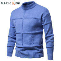 Vintage ถักเสื้อกันหนาวผู้ชายสบายๆ O-Neck Pullovers Sueter Masculino ดึง Femme Luxe 2023สีทึบ Jacquard เสื้อกันหนาว