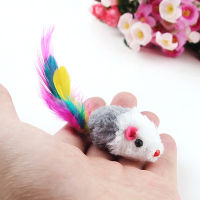 Furry Mouse Cat Kitten Real Fur Gravel Sounds Cute Faux Cat Toy Mice Toys N3C5