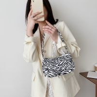 [Baozhihui]Animal Pattern Print Canvas Shoulder Underarm Bag Vintage Ladies Small Purse Handbags Casual All Match Fashion Women Square Bags