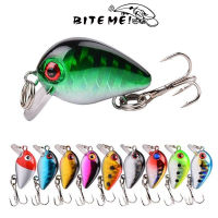 1ชิ้น3เซนติเมตร/1.6กรัมเหยื่อตกปลาลอยน้ำพลาสติก3D ตาจำลอง Crankbaits เหยื่อตกปลาพร้อมตะขอสามชั้นสำหรับเหยื่อตกปลาน้ำจืดน้ำเค็ม