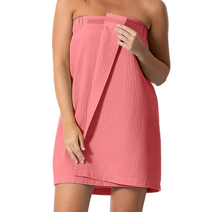 household-bath-tool-ladies-bath-towel-womens-waffle-spa-body-wrap-with-adjustable-closure-quick-towel-dry-quick-drying-towels