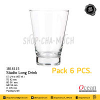 แก้วลองดริ๊ง Studio Long Drink 435 มล. 15 1/4 ออนซ์ กว้าง 92 มม. สูง 135 มม. แก้วโซดาไลม์ Ocean 6B16115 - 1 แพ็ก มี 6 ใบ