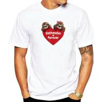 Sloth Valentines Sloths For Women Slothmates Forever T-Shirt Anime Tops Shirts For Men Discount Cotton Funny T Shirt