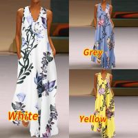 COD DSTGRTYTRUYUY ZANZEA Women Beach Party Plus Size Casual Loose Long Dress