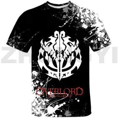 อะนิเมะ Harajuku Overlord 3D เสื้อยืดฤดูร้อนสบายๆ Ainz Ooal Gown แขนสั้นแนวโน้มแฟชั่นเด็กชาย Albedo คอสเพลย์เสื้อกันหนาว