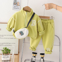 IENENS Spring Autumn Kids Baby Boys Cotton Clothes Fashion Clothing Sets Infant Boy Shirt + Bag + Pants 3pcs Outfits Suits Children Wears Toddler Casual Tracksuits 1-5 Years