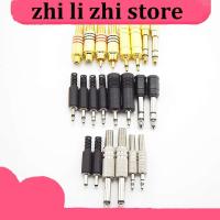 zhilizhi Store 2pcs Stereo Connector 3.5mm to 6.5mm Female to Male Audio  Adapter RCA Jack Plug Aux Speaker Cable Headphone