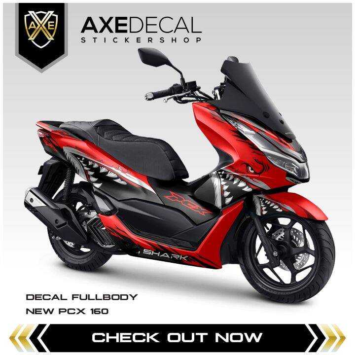 Decal Pcx Motif Shark Hiu Fullbody Stiker Honda Pcx New Lazada