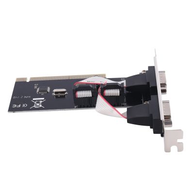 PCI to R232 Adapter PCIE to 2 Port Serial Expansion Card PCI-E to Industrial RS232 Serial Port Adapter Accessory Part Kits for Desktop