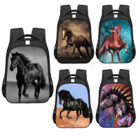 13 16 inch Benz Horse Backpack For Teenagers School Bags Women Storage Bag Large Capacity Computer Bookbags Gift