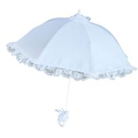 Wedding Bridal Parasol Umbrella Hollow Lace White Romantic Photo Props Decorative Umbrellas Flower Girl Dropshipping Umbrellas